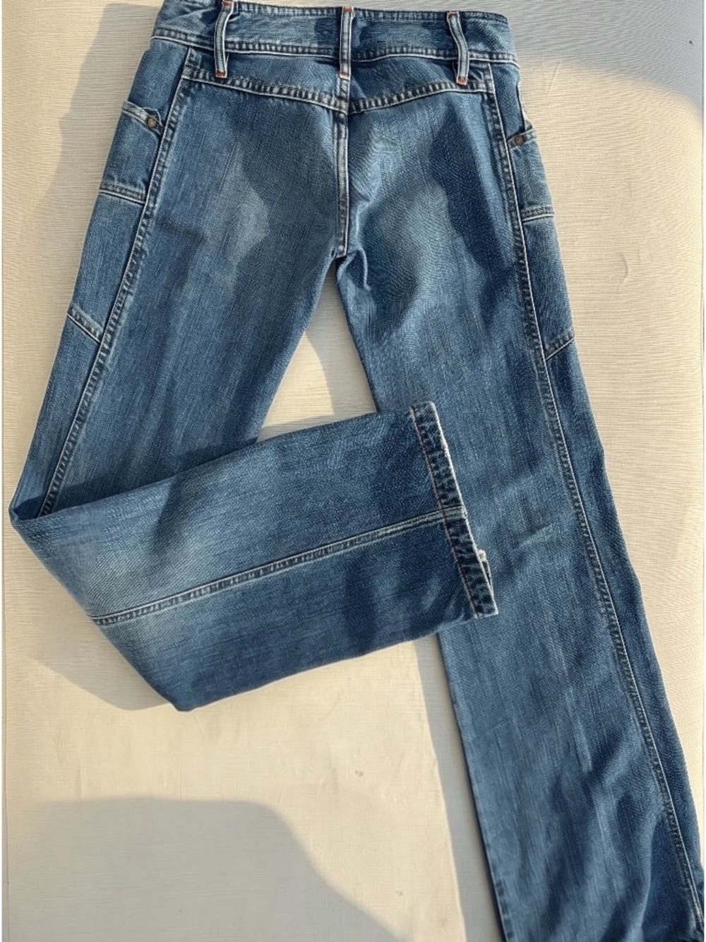 Diesel Women's Boot Cut Jeans in Faded Blue with Red Accent - Picture 5 of 9